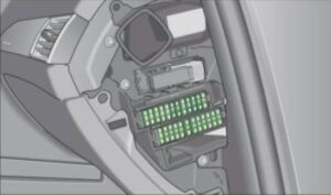 Audi A6 C6 - Sicherungskastenplan - Beifahrerseite auf der Instrumententafel