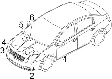 Nissan Sentra (2007-2012) - Sicherungskasten