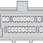 Toyota Matrix E140 (2009-2014) - caixa de fusíveis